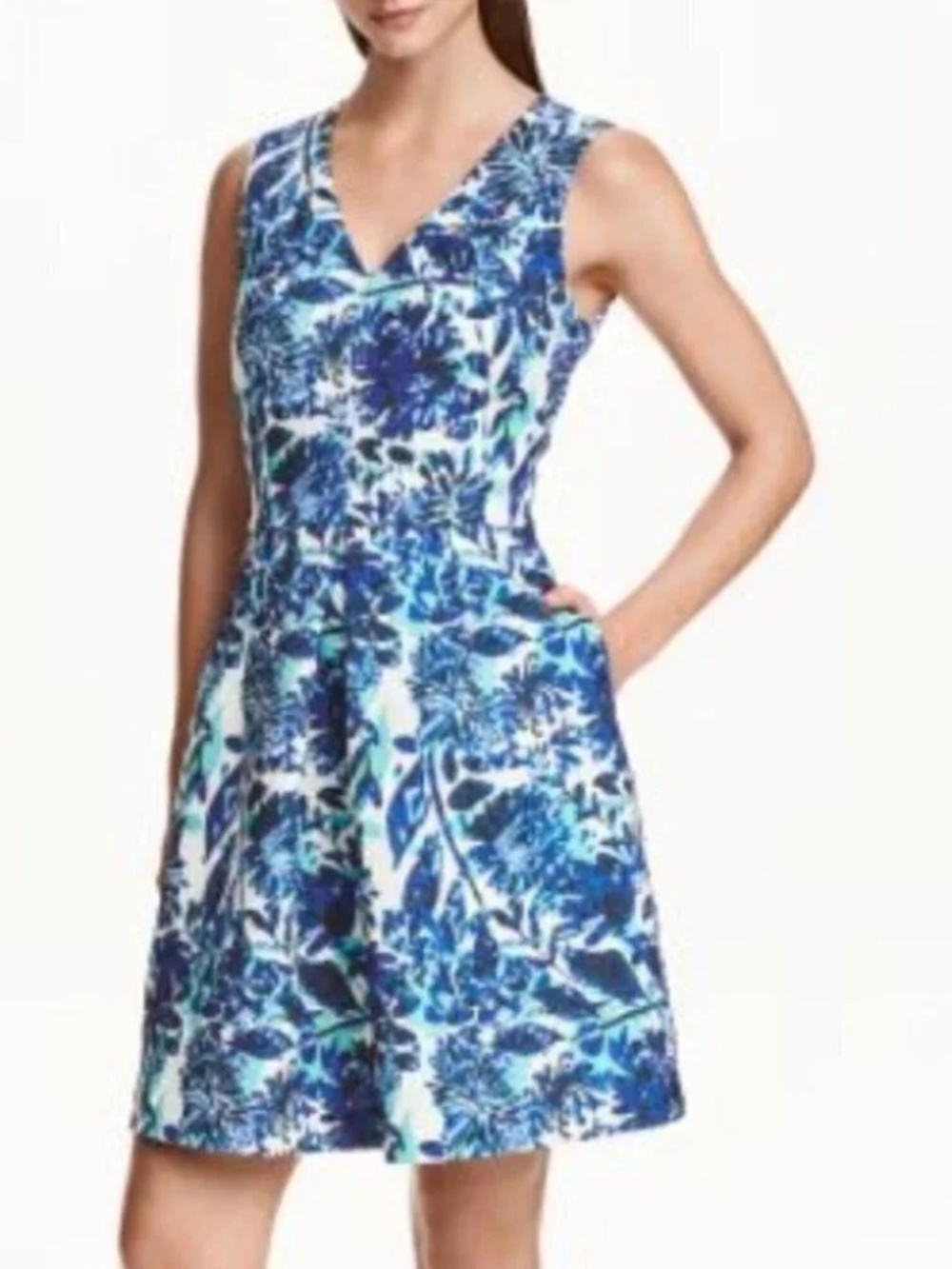 H&M Sleeveless V-Neck Flare Dress
